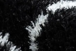 Przytulny dywan FLUFFY 2373, antracytowo-biały, świetny do ogrodu lub na taras