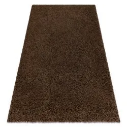 Dywan shaggy SOFFI 5cm brązowy, miękki i puszysty, idealny do salonu