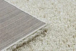 Miękki dywan SOFFI shaggy 5cm, przyjemna tekstura w kolorze kremu
