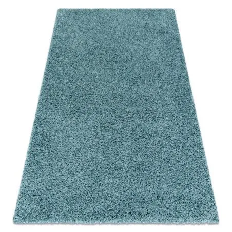 Dywan shaggy SOFFI 5cm w niebieskim kolorze, idealny do salonu