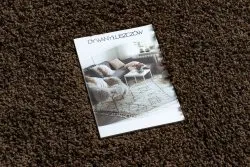 Brązowy chodnik SOFFI shaggy 5cm - stylowy dodatek do korytarza