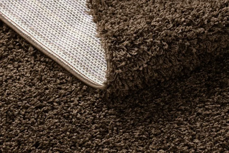Chodnik SOFFI shaggy 5cm brązowy - idealny do użytku w salonie czy sypialni