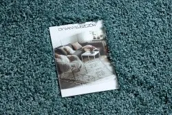 Niebieski dywan SOFFI shaggy 5cm, stylowy dodatek do każdego wnętrza