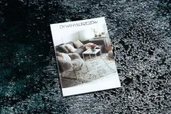 Nowoczesny dywan DE LUXE 624 Ramka w szaro-zielonym stylu, idealny do wnętrz