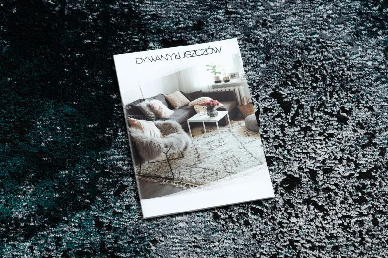 Nowoczesny dywan DE LUXE 624 Ramka w szaro-zielonym stylu, idealny do wnętrz