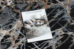 Stylowy dywan DE LUXE 629 w odcieniach szarości i złota, nowoczesny design