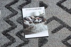 Stylowy dywan MAROC P659 w odcieniach szarości, etno do wnętrz