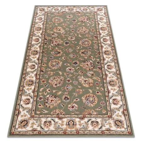 Dywan wełniany NAIN Ornament w zielono-beżowej kolorystyce, elegancki design