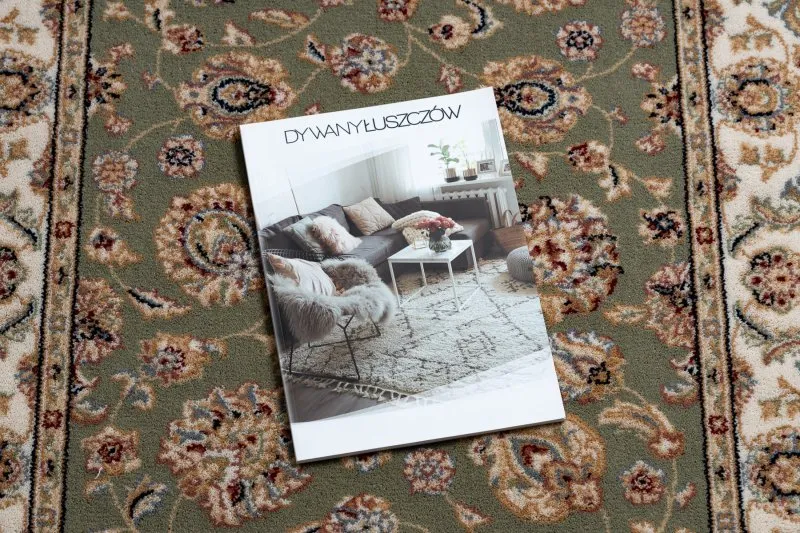 Stylowy dywan NAIN Ornament w odcieniach zieleni i beżu, idealny do każdego wnętrza