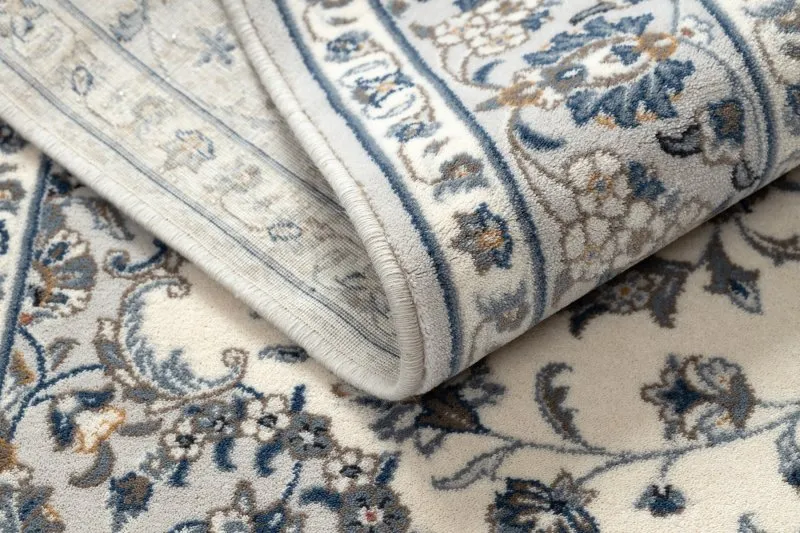 Dywan NAIN, doskonały do salonu lub sypialni, w eleganckim beżowo-granatowym stylu