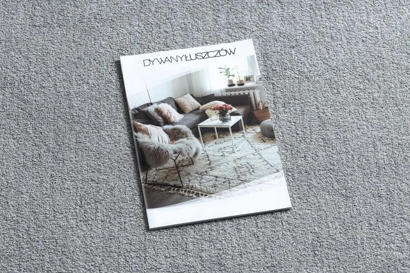 Stylowy okrągły dywan w kolorze srebrnym LATIO 71351060 do prania