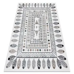 Dywan dziecięcy FUN Teepee, indiański wzór, ramka w kolorze kremowym