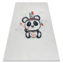 Dywan do prania BAMBINO 1129 Panda dla dzieci, antypoślizgowy - krem