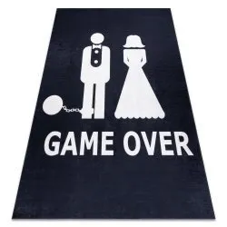 Dywan BAMBINO 2104 'Game over' antypoślizgowy do prania - czarny