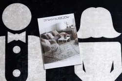Czarny dywan BAMBINO 2104 'Game over' idealny na wesele i imprezy