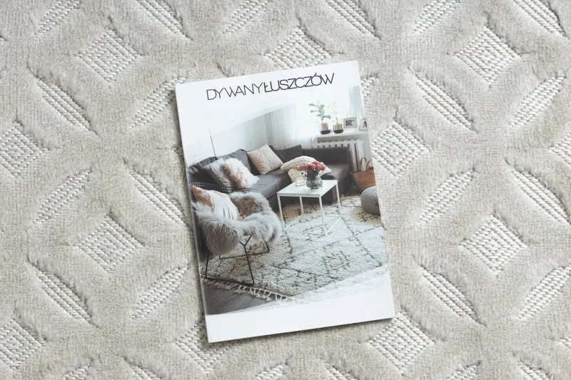 Beżowy dywan SANTO SZNURKOWY 58507, elegancki styl art deco