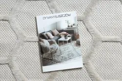 Beżowy dywan SANTO SIZAL w stylu plastra miodu, idealny do nowoczesnych wnętrz