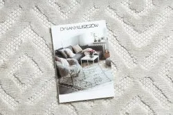 Beżowy dywan SANTO SIZAL 58381 w stylu zygzakowym, idealny do wnętrz