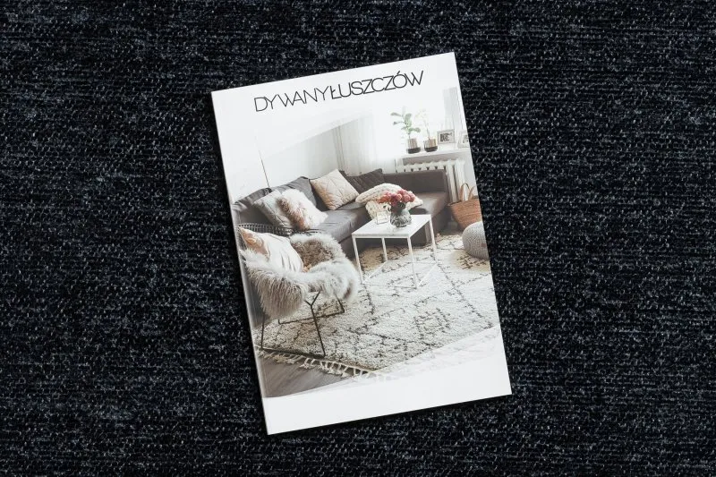 Elegancki czarny dywan FLORENCE 24021, styl glamour, idealny do nowoczesnych wnętrz