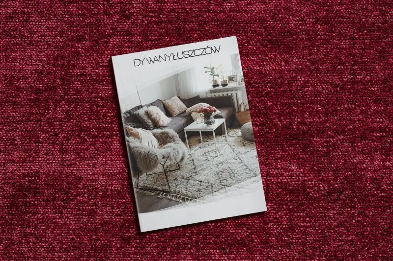 Czerwony dywan FLORENCE 24021, elegancki styl glamour, idealny do nowoczesnych wnętrz