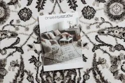Stylowy dywan MATEO 8037/944 w odcieniach szarości i beżu z nowoczesnym motywem kwiatowym