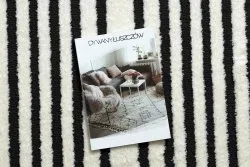 Nowoczesny dywan MODE 8597 w kolorze kremowym i czarnym, stylowy dodatek do wnętrza
