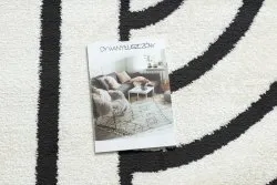 Nowoczesny dywan MODE 8631 w eleganckim połączeniu kremu i czerni