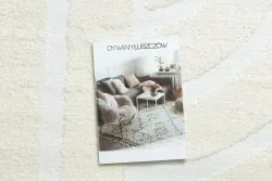 Kremowy dywan MODE 8631 o geometrycznym wzorze, styl nowoczesny