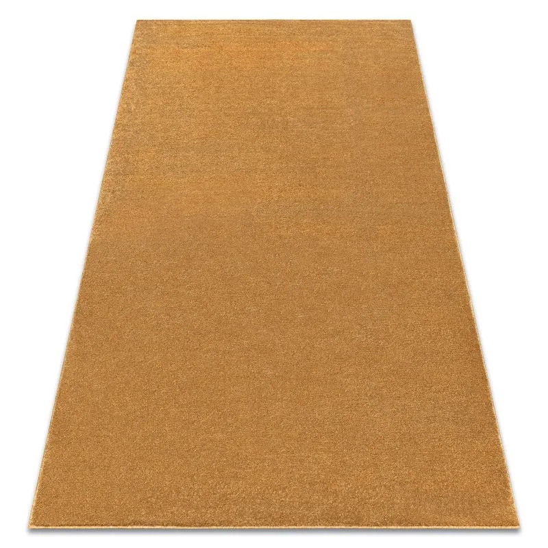 Jednokolorowy złoty dywan SOFTY, nowoczesny, elegancki design