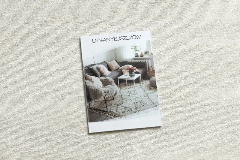 Jednolity kremowy dywan SOFTY, stylowy okrągły design