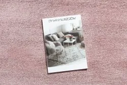 Jednokolorowy różowy dywan SOFTY w okrągłym kształcie, idealny do nowoczesnych wnętrz