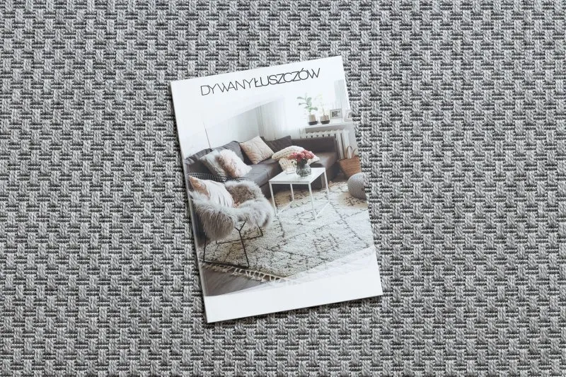 Jasnoszary dywan TIMO 6272 w kształcie koła z sizalu do ogrodu