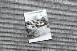 Jasnoszary dywan TIMO 5979 z ramką, stylowy dodatek do ogrodu