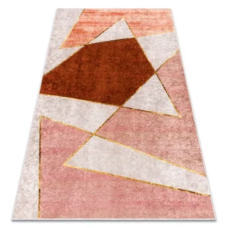 Dywan MIRO 52097.802 różowy, geometryczny, antypoślizgowy do prania