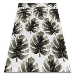 Dywan MIRO 52102.801 w liście Monstera, antypoślizgowy, do prania - zielony