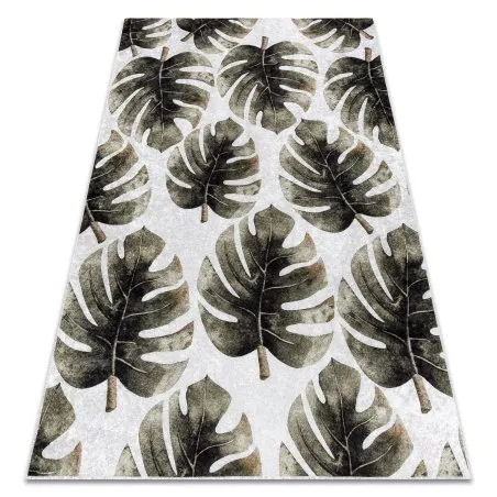 Dywan MIRO 52102.801 w liście Monstera, antypoślizgowy, do prania - zielony