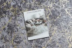 Ciemnoszary dywan MIRO 11111.2103 w złote akcenty, styl glamour do prania