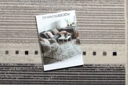 Stylowy dywan ANGEL 6553 w beżowo-szarym wzorze pasów