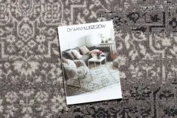 Elegancki dywan w odcieniach szaro-beżowych, doskonały do nowoczesnych wnętrz