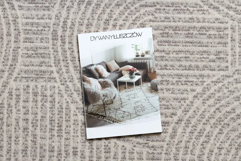 Stylowy dywan w kolorze beżowym i szarym, idealny do nowoczesnych wnętrz