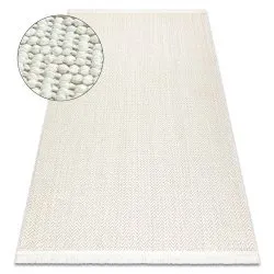 Dywan NANO FJ86B, chevron, płasko tkany, nowoczesny dywan w kolorze białym