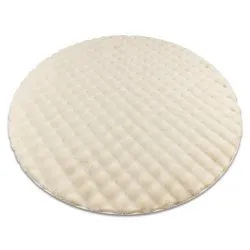 Dywan BUBBLE w kolorze kości słoniowej, imitacja futra króliczego, nowoczesny design