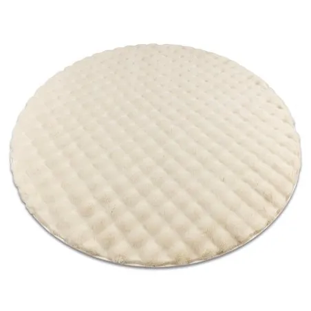 Dywan BUBBLE w kolorze kości słoniowej, imitacja futra króliczego, nowoczesny design