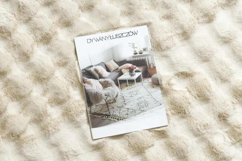 Elegancki dywan BUBBLE w odcieniu kości słoniowej, strukturalny 3D, nowoczesny styl