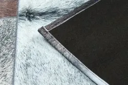 Dywan z naturalnej skóry bydlęcej, PATCHWORK 21719, luksusowy i trwały materiał