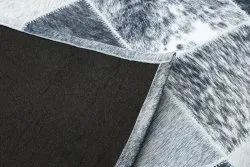 Dywan PATCHWORK 21716 szary, wykonany z naturalnej skóry bydlęcej, elegancki i trwały