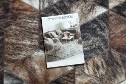Brązowy dywan PATCHWORK 21715 - elegancki design z rombami