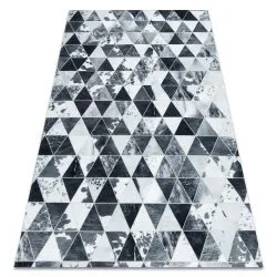 Dywan PATCHWORK 21722 szary - Skóra bydlęca, nowoczesny design