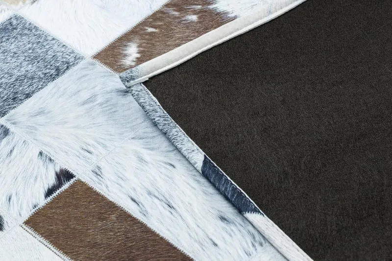 Skórzany dywan PATCHWORK, elegancki i trwały materiał, nowoczesny design