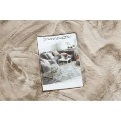 Beżowy dywan TEDDY NEW sand 52 w kształcie koła, nowoczesny styl, do każdego wnętrza